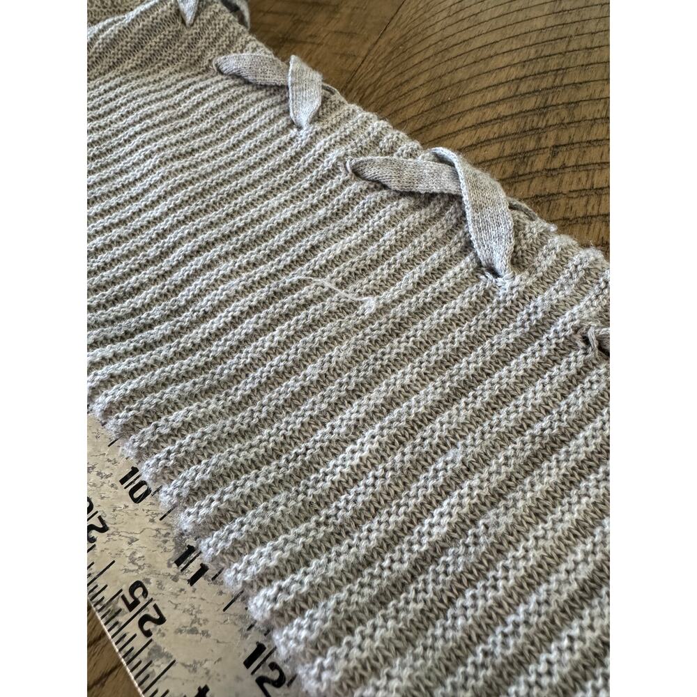 Jolt Gray Lace Up Sleeve Sweater Tunic Women’s Medium Oversized - Picture 4 of 8